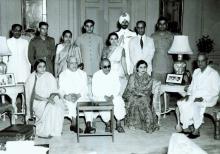C. Rajagopalachari with Maharaja of Kashmir and family, Government House,New Delhi