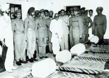 C. Rajagopalachari paying a visit to the Estate’s Refugee Camps