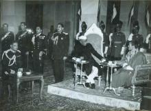 President Dr. Rajendra Prasad with H.H. The Maharaja of Bhutan at Rashtrapati Bhavan