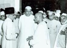 C. Rajagopalachari attending Eid celebrations at Government House, New Delhi