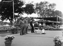 President Dr. Zakir Husain at presentation of New Colours to the Army Service Corps, at Bangalore.
