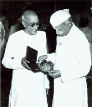 C. Rajagopalachari with Prime Minister Pandit Nehru at the Government House, New Delhi