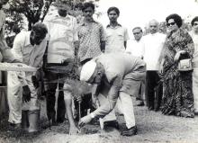President Shri Fakhruddin Ali Ahmed planting a sapling at Rashtrapati Bhavan