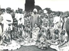 President Gaini Zail Singh with folk dances from various states at Mughal Gardens