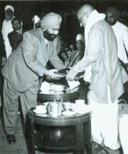 C. Rajagopalachari participating in Gurpurab celebrations at Government House, New Delhi