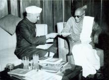 C. Rajagopalachari with Pandit Nehru