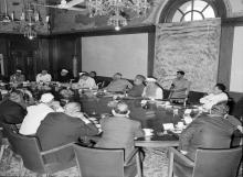 President Dr. Zakir Husain attending the Governor's Conference, at Rashtrapati Bhavan.