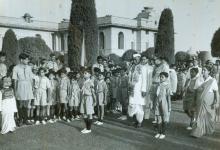 President Dr. Rajendra Prasad taking Salute from I.N.S. Delhi
