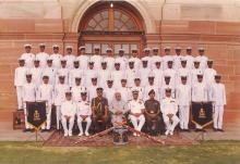 President R. Venkataraman with Naval Brass Band at Rashtrapati Bhavan