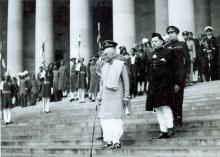 Ceremonial Farewell to Shri C. Rajagopalacharia, outgoing Governor General at the Forecourt of Government House, New Delhi