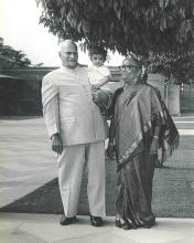 President V.V. Giri at the Mughal Gardens