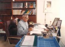 President R. Venkataraman in his Study (Shanti Niketan) Rashtrapati Bhavan