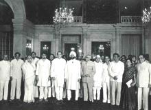 President Giani Zail Singh with Council of Ministers