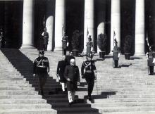 President Shri Fakhruddin Ali Ahmed at the Rashtrapati Bhavan Forecourt