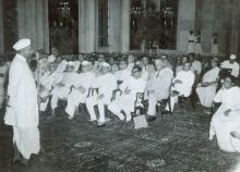 President Dr. Rajendra Prasad addressing a gathering at Ashok Hall, Rashtrapati Bhavan