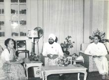 President Gaini Zail Singh with Prime Minister Smt. Indira Gandhi at Rashtrapati Bhavan