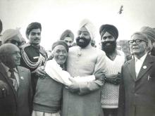 President Gaini Zail Singh at Mughal Gardens at an At-Home to freedom fighters