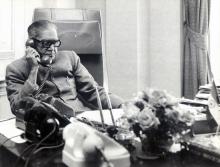 President Shri Fakhruddin Ali Ahmed in his Study, Rashtrapati Bhavan