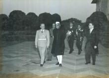 President Dr. Prasad with Marshal Tito at the Mughal Gardens, Rashtrapati Bhavan