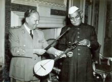 President Dr. Rajendra Prasad and Marshal Tito sharing a light moment at Rashtrapati Bhavan