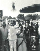 President R. Venkataraman declaring MRF World Cup Series open, New Delhi