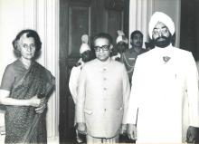 President Gaini Zail Singh at the swearing in Ceremony of Auditor General of India