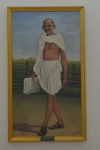 ife Size painting of Mahatma Gandhi at Rashtrapati Bhavan Reception