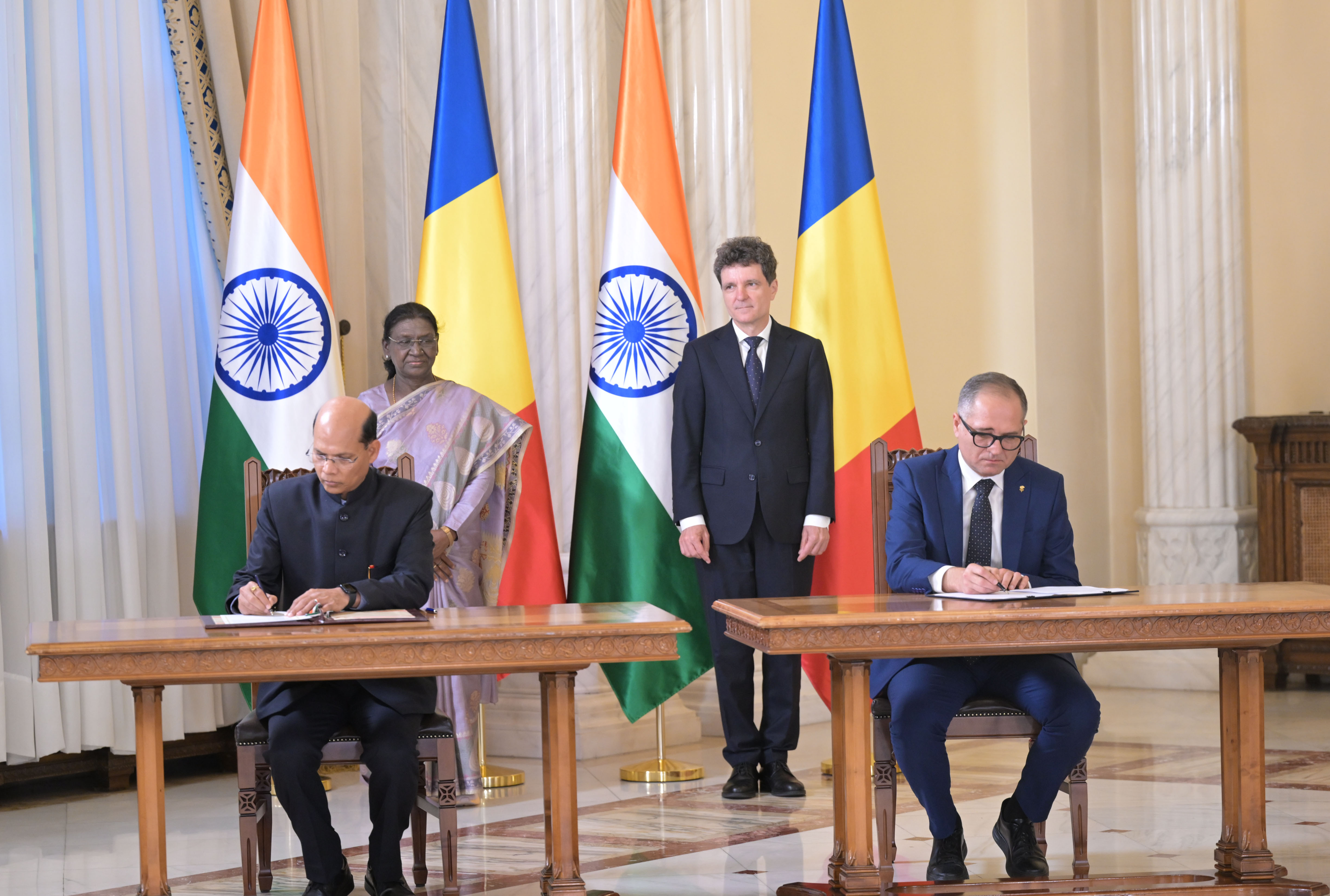 Signing & Exchange of MoUs and Press Statement by President Droupadi Murmu and President Nicușor Dan of Romania July 23, 2026