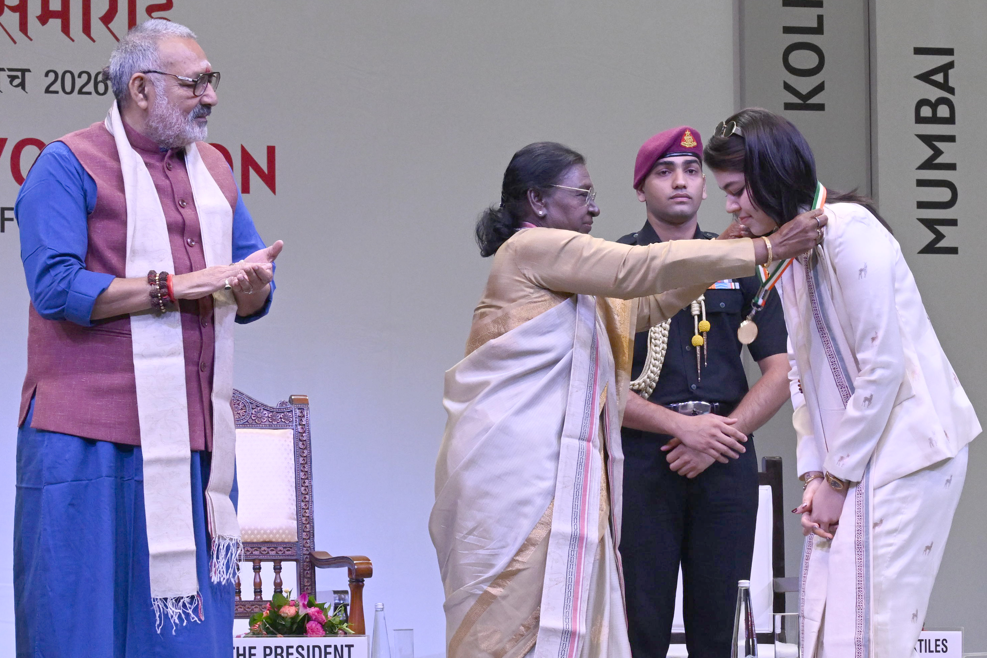 President Droupadi Murmu graces the joint convocation of 18 campuses of the National Institute of Fashion Technology in New Delhi on August 31, 2026