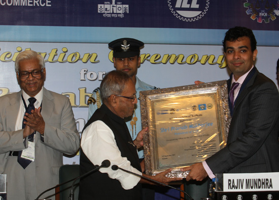 The President of India, Shri Pranab Mukherjee, attending All Chambers of Commerce Felicitation Ceremony function at ICC Auditorium at Kolkata in West Bengal on September 15, 2012.