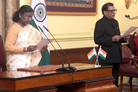 President administered the oath of office to Shri Raj Kumar Goyal, Chief Information Commissioner