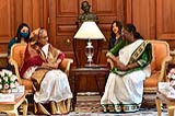 Prime Minister of Bangladesh calling on the President at Rashtrapati Bhavan on September 6, 2022. 16_sk4_9154