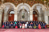 President with the recipients of the National Service Scheme Awards(2020-2021) at Rashtrapati Bhavan on September 24, 2022. 22_24_sep