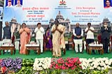 President addressing the civic reception hosted in her honour by the Government of Karnataka at Vidhana Soudha in Bengaluru on. 28_15246