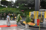 President visiting Albert Ekka War Memorial and paying homage to soldiers in Agartala on October 12, 2022. 43_7894