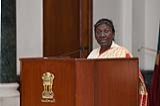 President addressing the delegates of a National Workshop on ‘Janjatiya Anusandhan – Asmita, Astitva evam Vikas’ at Rashtrapat. 60_gsr_0746