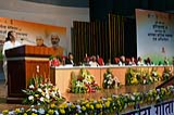 President addressing the International Gita Seminar in Kurukshetra, Haryana on November 29, 2022. 61_vg58287