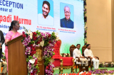 President addressing the civic reception hosted by the Government of Andhra Pradesh in her honour at Vijayawada on December 4,... 65_civic_reception_vijayawada_3