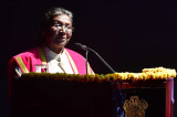 President addressing the 3rd convocation of Doon University in Dehradun on December 9, 2022. 72_doon_university_2