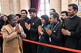 President with the Probationers of Indian Railways at Rashtrapati Bhavan on December 16, 2022. 75_dsc_4909
