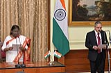 President of India administered the Oath of Office to the Central Vigilance Commissioner(CVC) Shri Suresh N Patel at Rashtrapa. 7_gsr_7542