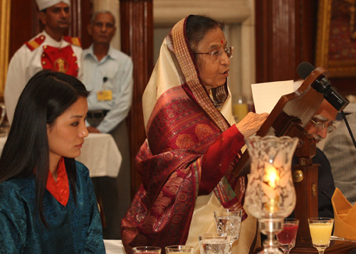 Speech of the President of the Republic of India, H.E. Smt. Pratibha Devisingh Patil, at the Banquet in Honour of the King of Bhutan, His Majesty Jigme Khesar Namgyel Wangchuck speeches-0