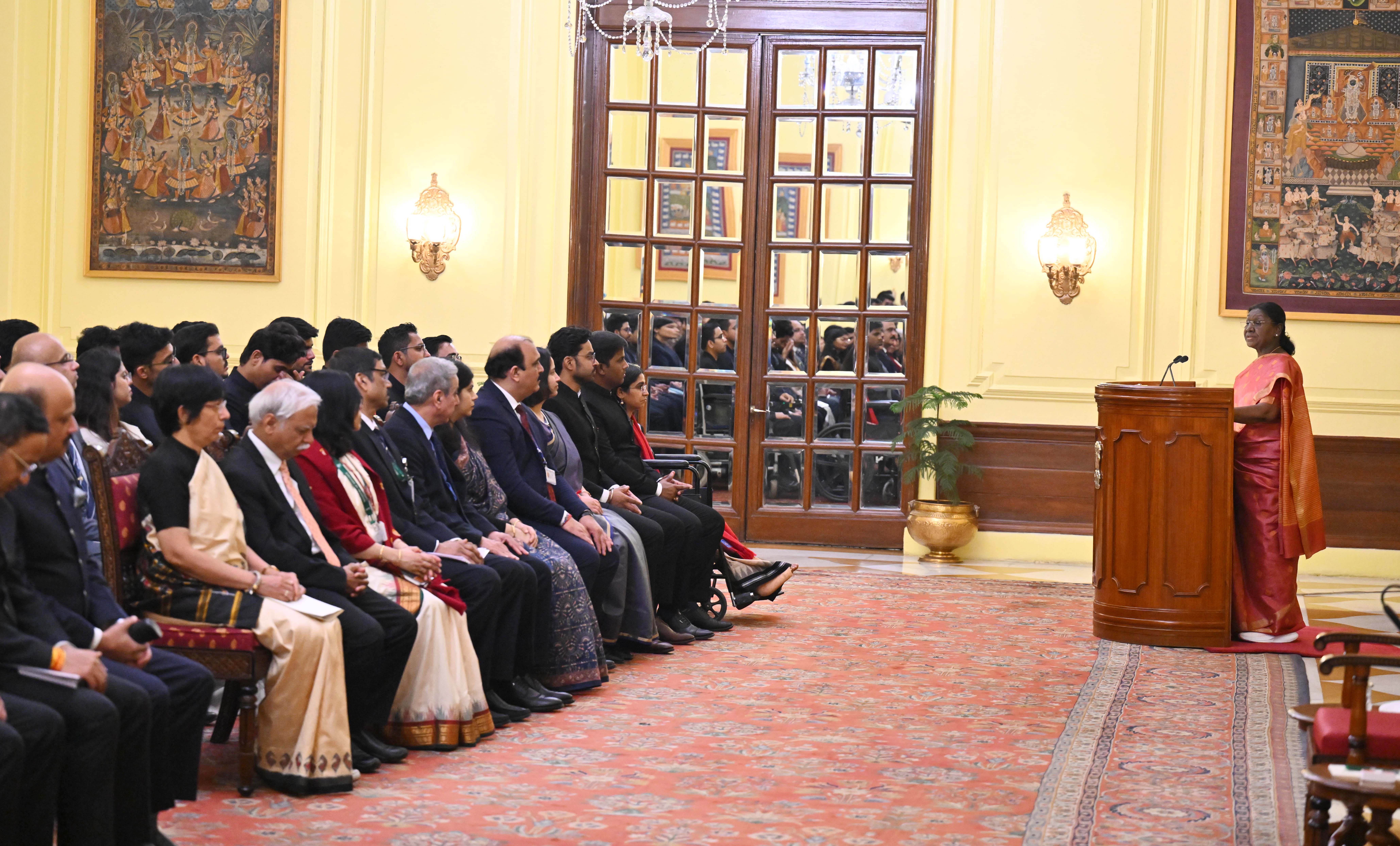 ADDRESS BY THE HON’BLE PRESIDENT OF INDIA  SMT. DROUPADI MURMU  ON THE OCCASION OF CALL ON BY PROBATIONERS OF INDIAN AUDIT AND ACCOUNTS SERVICE, INDIAN TRADE SERVICE AND DEFENCE AERONAUTICAL QUALITY ASSURANCE SERVICE