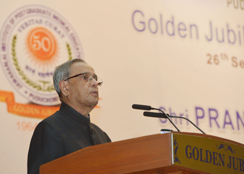 Speech by the President of India, Shri Pranab Mukherjee at the Golden Jubilee Celebrations of Jawaharlal Institute of Postgraduate Medical Education and Research (Jipmer)