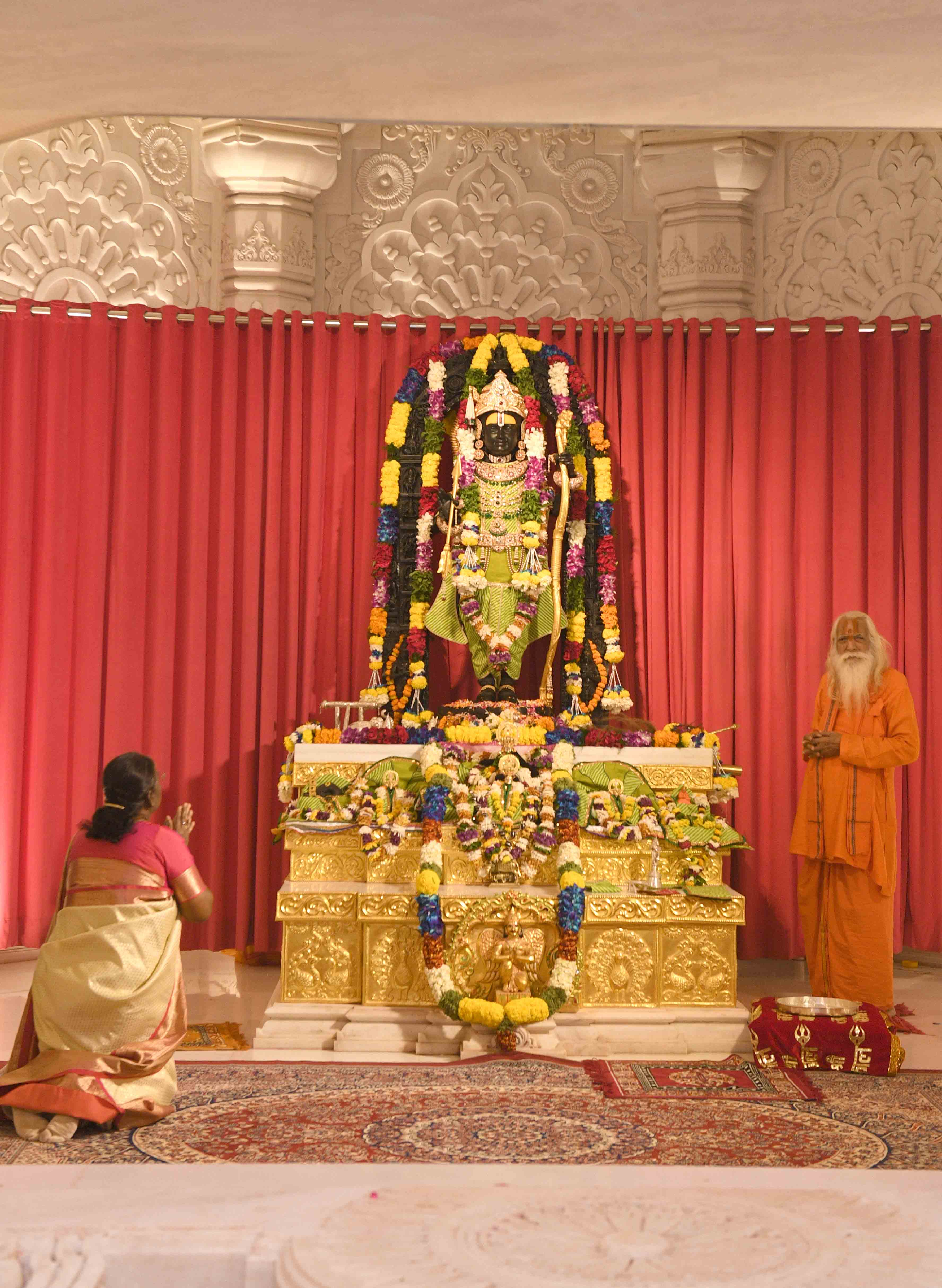 President Droupadi Murmu visits the Ram Temple at Ayodhya, has Darshan and attends Aarti on May 1, 2024. President Droupadi Murmu visits the Ram Temple at Ayodhya, has Darshan and attends Aarti on May 1, 2024.