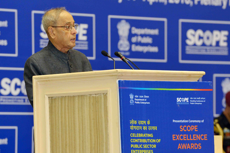 Address by President of India, Shri Pranab Mukherjee on the Occasion of Presentation of the Scope Excellence Awards