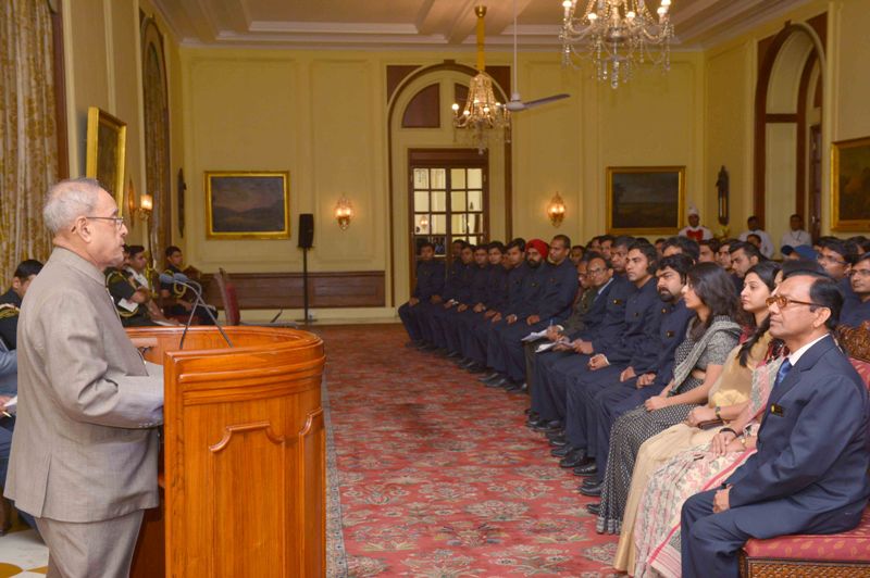 President of India, Shri Pranab Mukherjee Remarks to the Probationers of Indian Ordnance Factories Service (Iofs) of 2014 (Ii) Batch and 2015 (I&ii) Batches