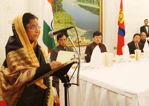 Speech of the President of the Republic of India, H.E. Smt. Pratibha Devisingh Patil at the Banquet Hosted in Her Honour by the President of the Mongolia H.E. Mr. T. Elbegdorj speech-28-07-2011