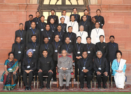 State Civil Service Officers Undergoing the 113th Induction Training Programme at Lbsnaa Call on the President
