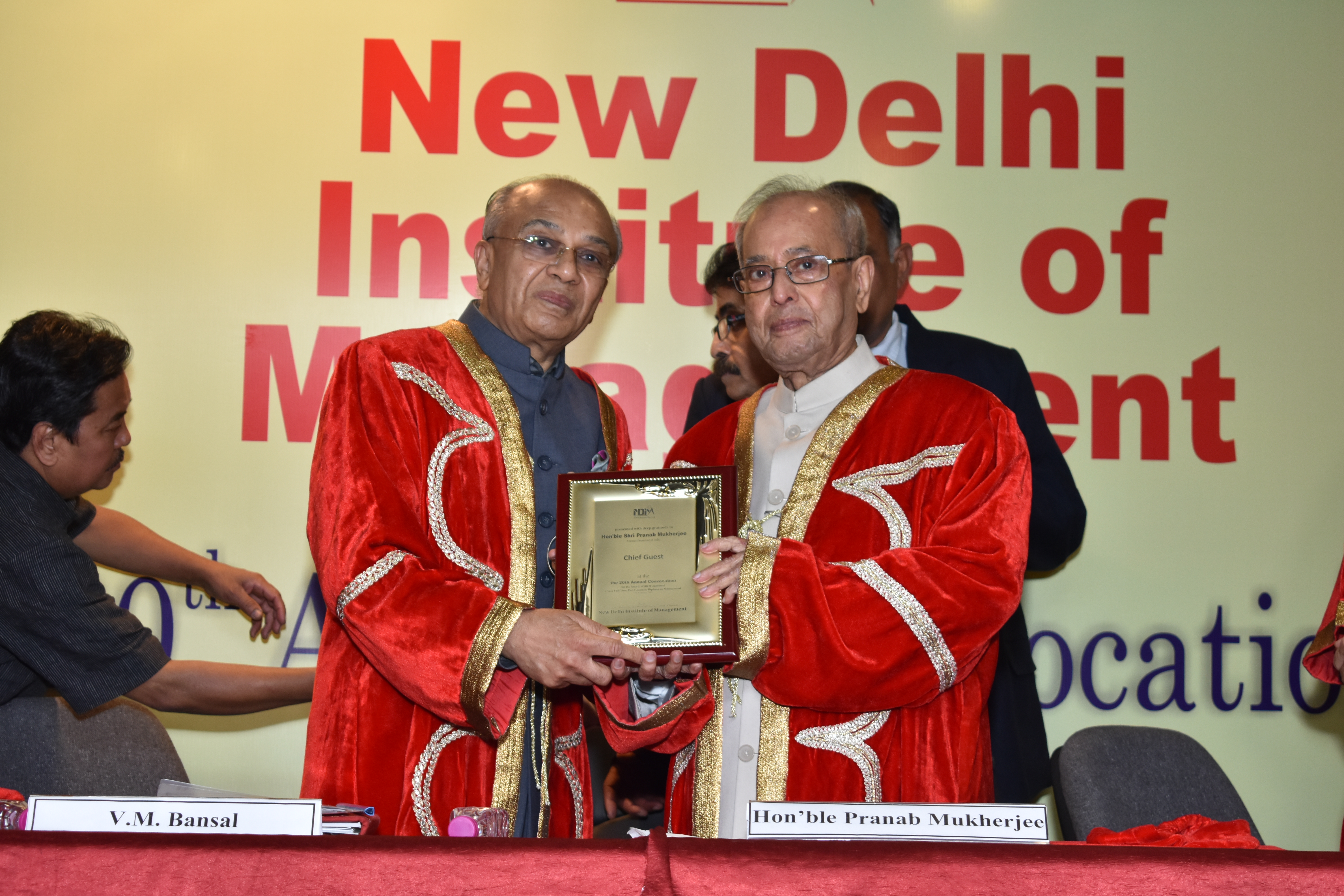 The Former President of India, Shri Pranab Mukherjee at the Annual Convocation of New Delhi Institute of Management (NDIM) in New Delhi on February 17, 2018.